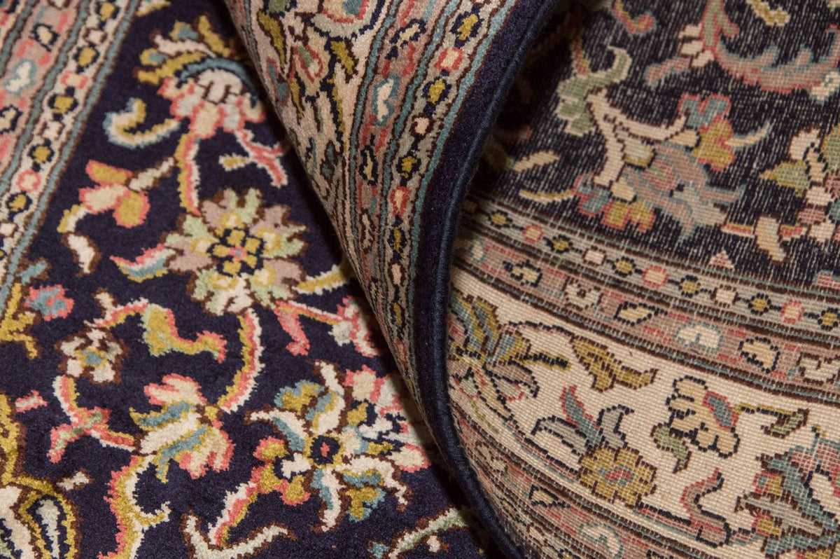 Sidenmatta - Kashmir Silk - 150 x 93 cm - mörkblå