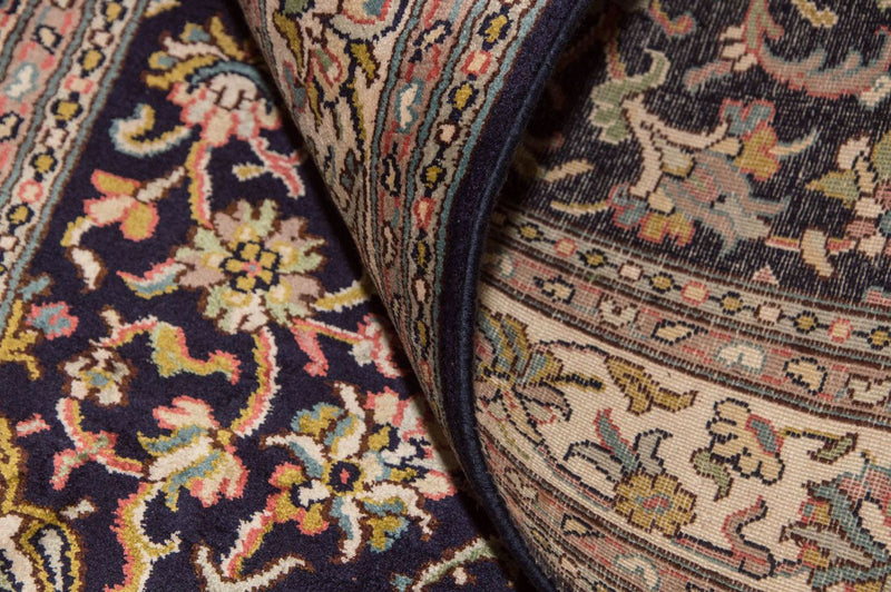 Sidenmatta - Kashmir Silk - 150 x 93 cm - mörkblå