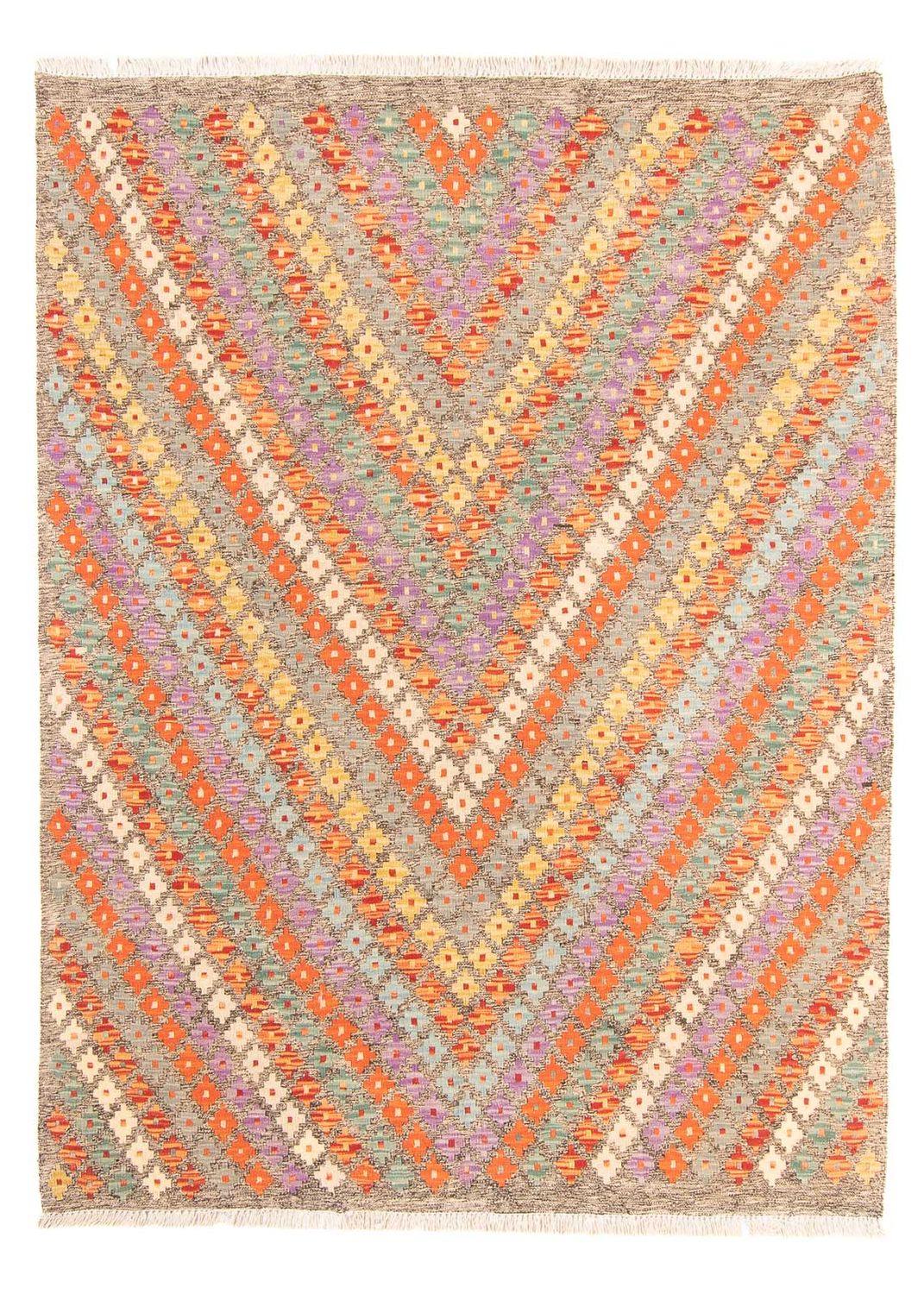 Kelim Carpet - Splash - 200 x 155 cm - flerfärgad
