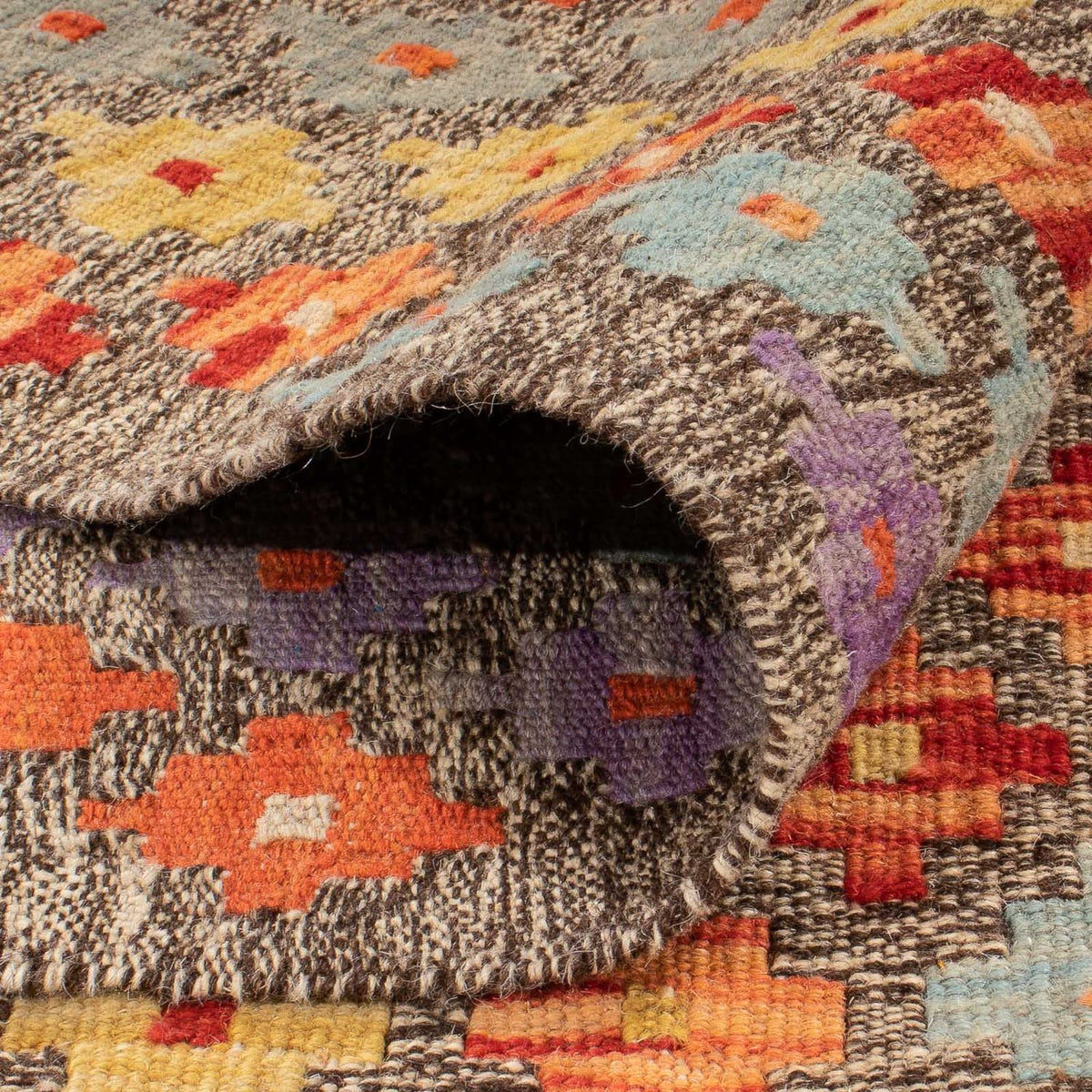 Kelim Carpet - Splash - 200 x 155 cm - flerfärgad