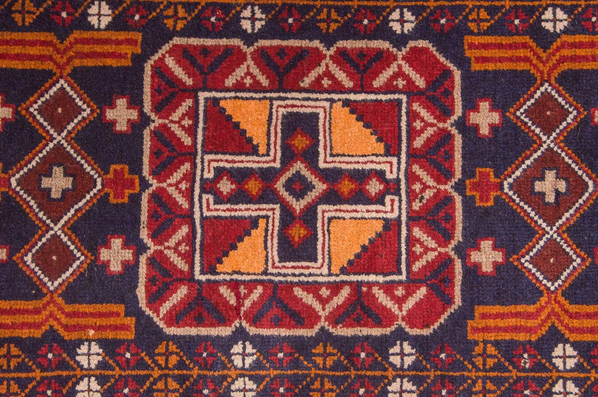 Baluch-matta - 126 x 77 cm - flerfärgad