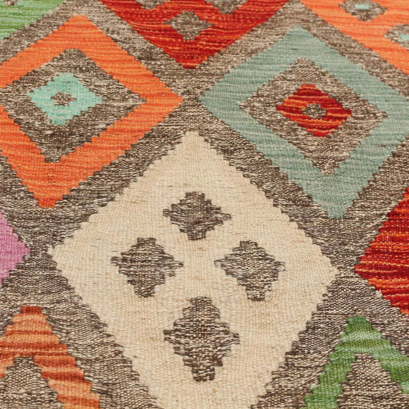 Kelim Carpet - Splash - 194 x 151 cm - flerfärgad