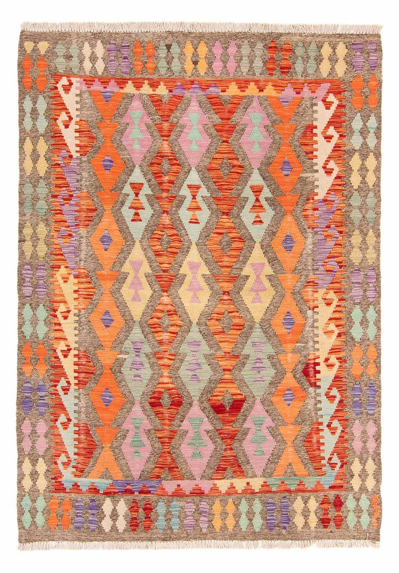 Kelim Carpet - Splash - 207 x 155 cm - flerfärgad