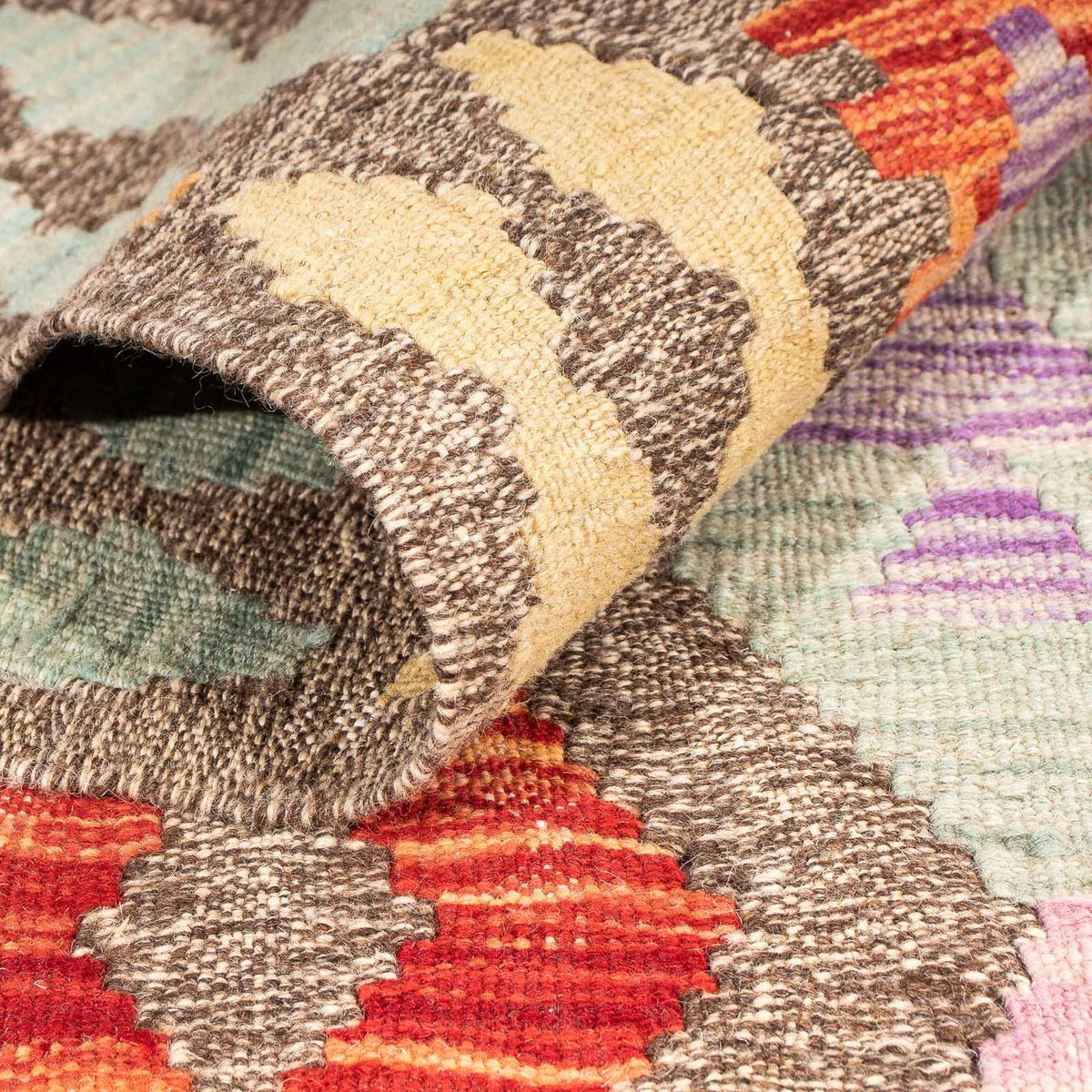 Kelim Carpet - Splash - 207 x 155 cm - flerfärgad