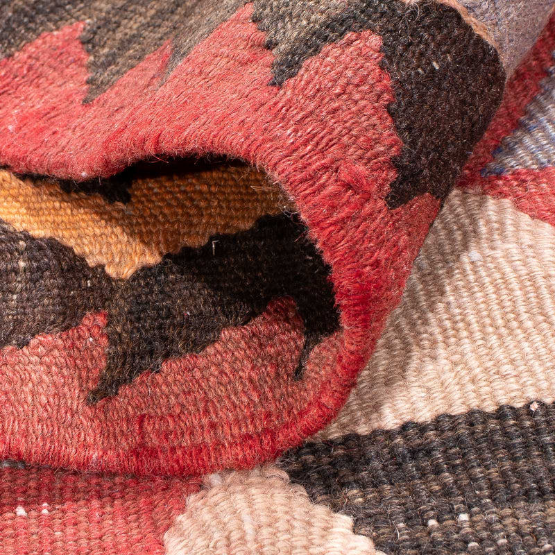 Runner Kelim-matta - gammal - 425 x 165 cm - ljusröd