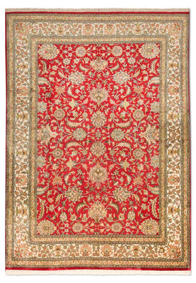 Sidenmatta - Kashmir Silk - 214 x 150 cm - röd