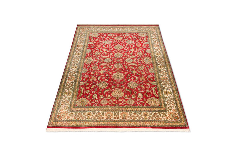 Sidenmatta - Kashmir Silk - 214 x 150 cm - röd