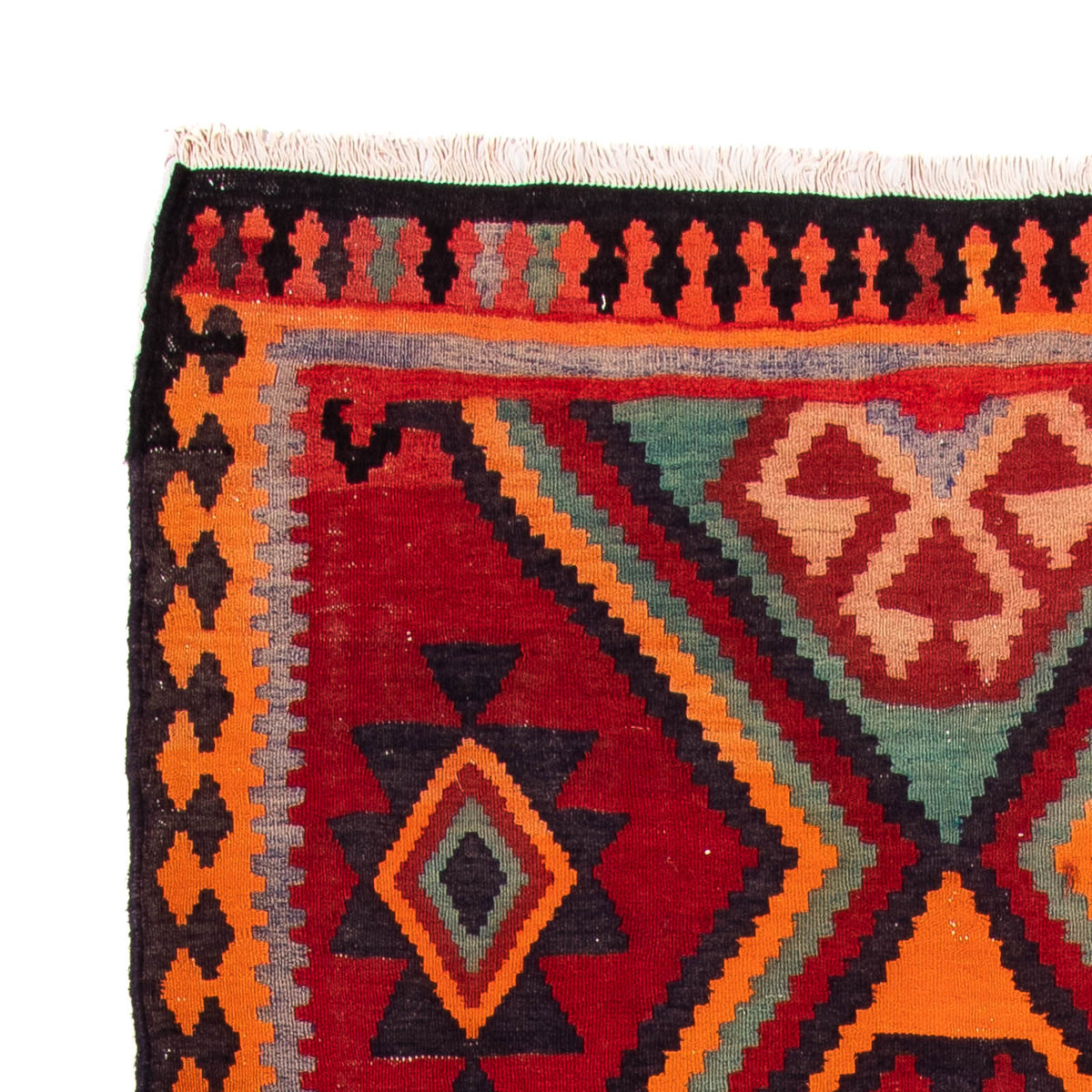 Runner Kelim-matta - gammal - 350 x 135 cm - flerfärgad