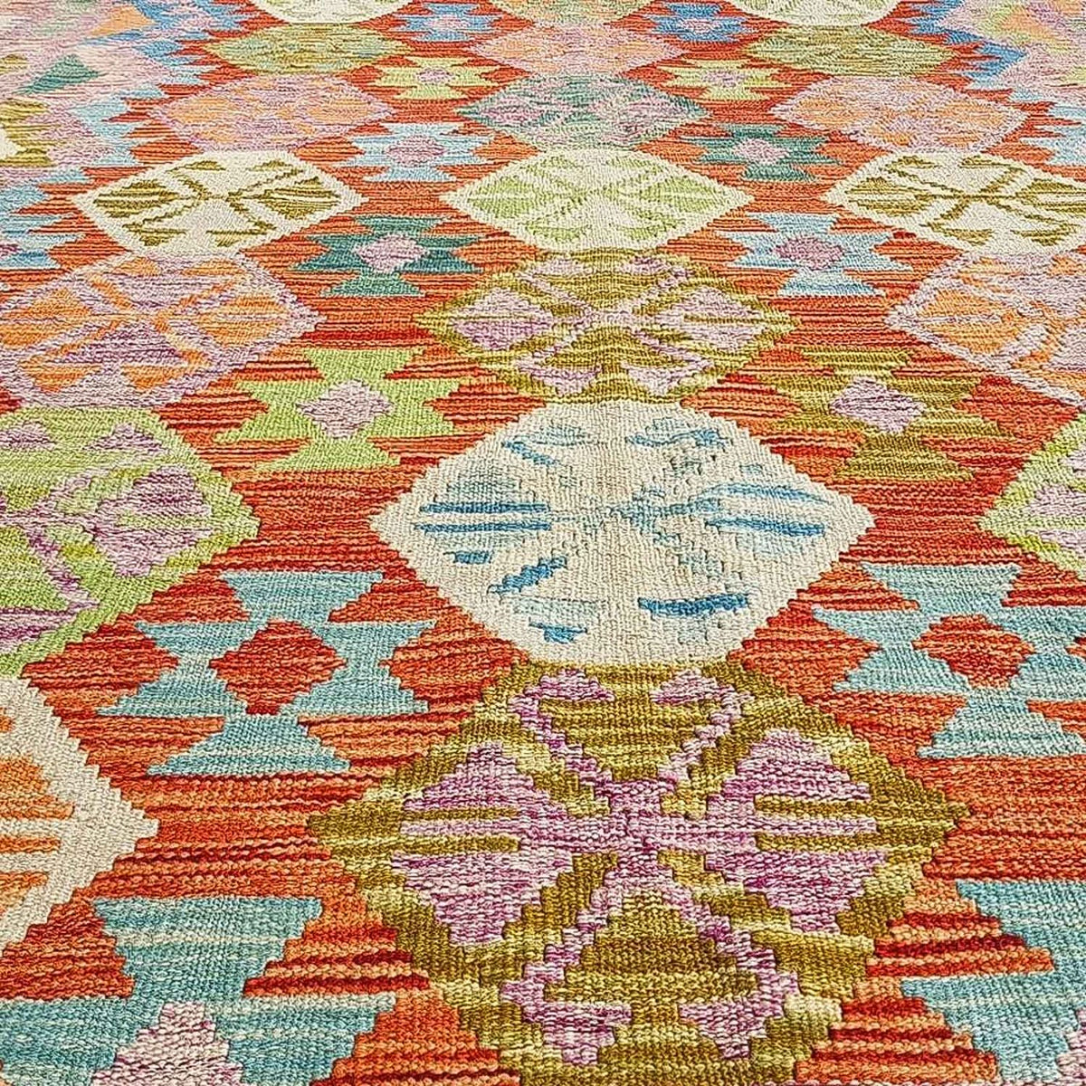 Kelim Carpet - Splash - 300 x 206 cm - flerfärgad