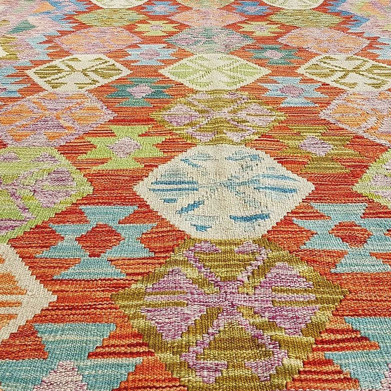 Kelim Carpet - Splash - 300 x 206 cm - flerfärgad