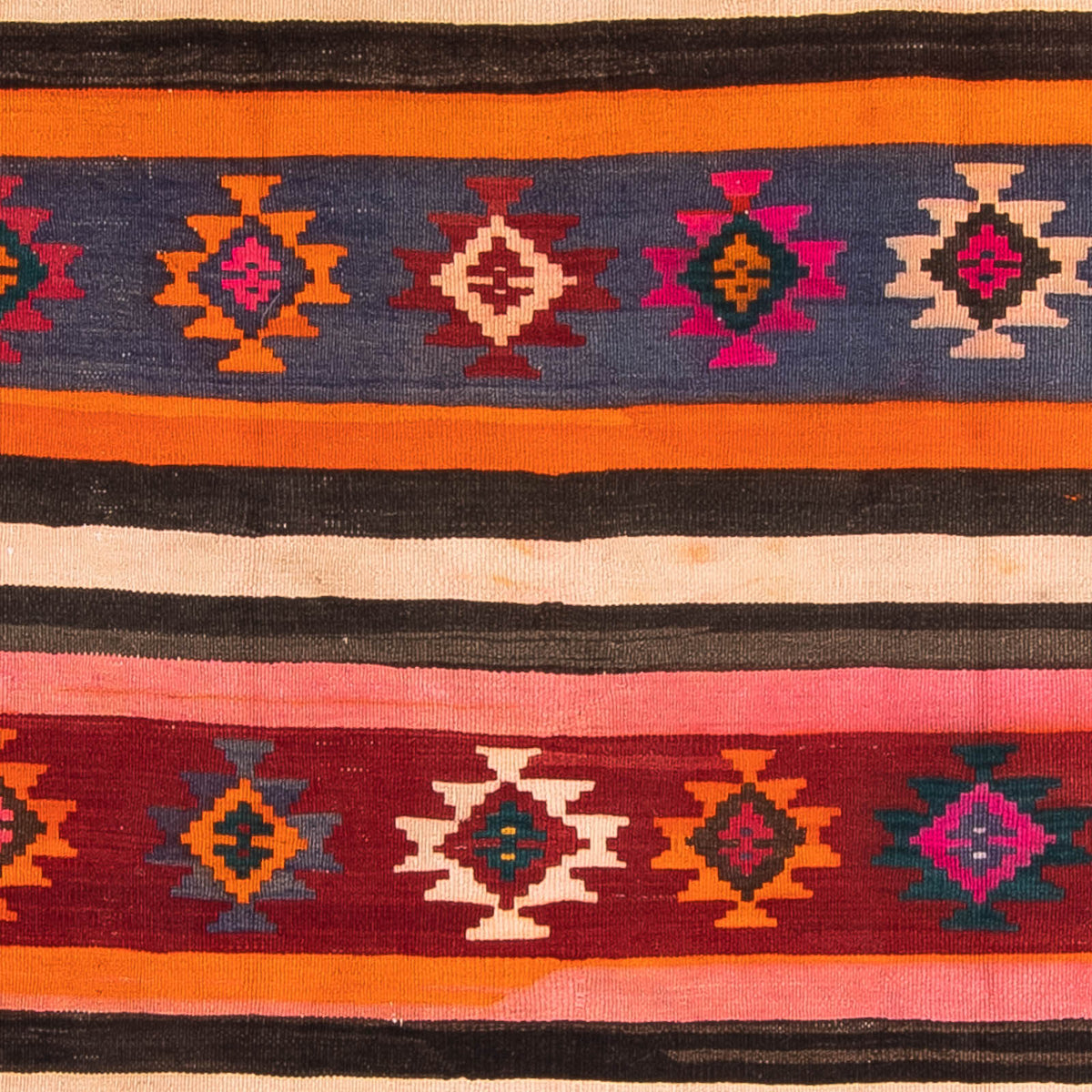 Runner Kelim-matta - gammal - 330 x 145 cm - flerfärgad