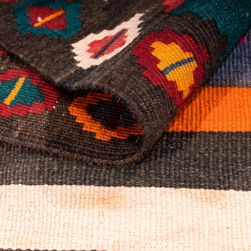 Runner Kelim-matta - gammal - 330 x 145 cm - flerfärgad