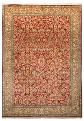 Sidenmatta - Kashmir Silk - 311 x 211 cm - röd