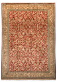Sidenmatta - Kashmir Silk - 311 x 211 cm - röd