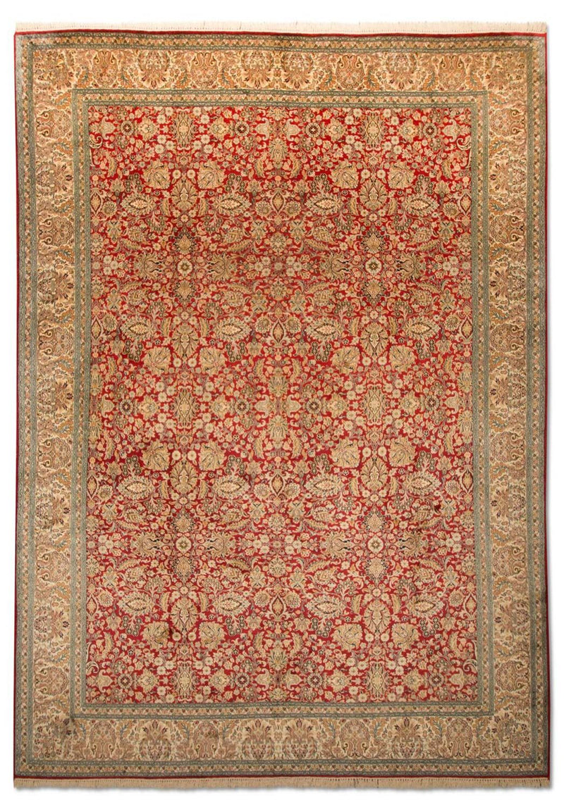 Sidenmatta - Kashmir Silk - 311 x 211 cm - röd