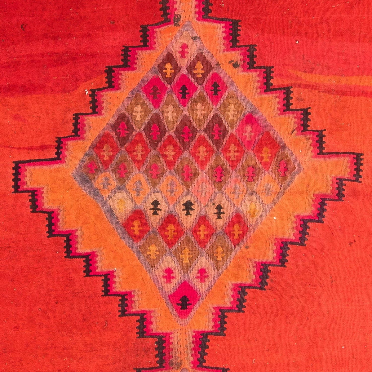 Runner Kelim-matta - gammal - 380 x 180 cm - flerfärgad