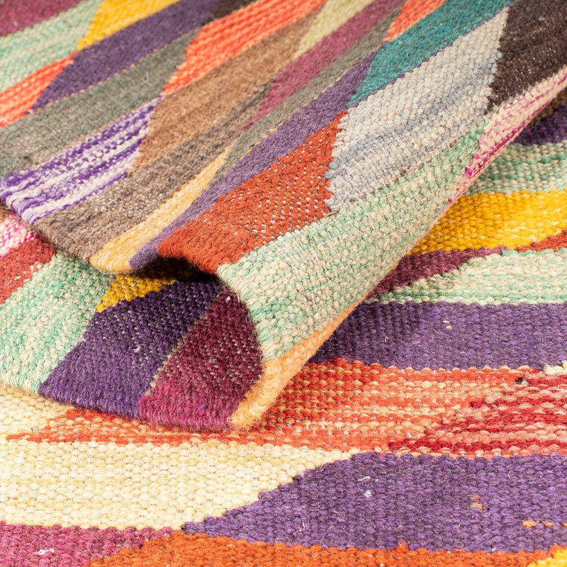 Kelim matta - trendig - 215 x 166 cm - flerfärgad