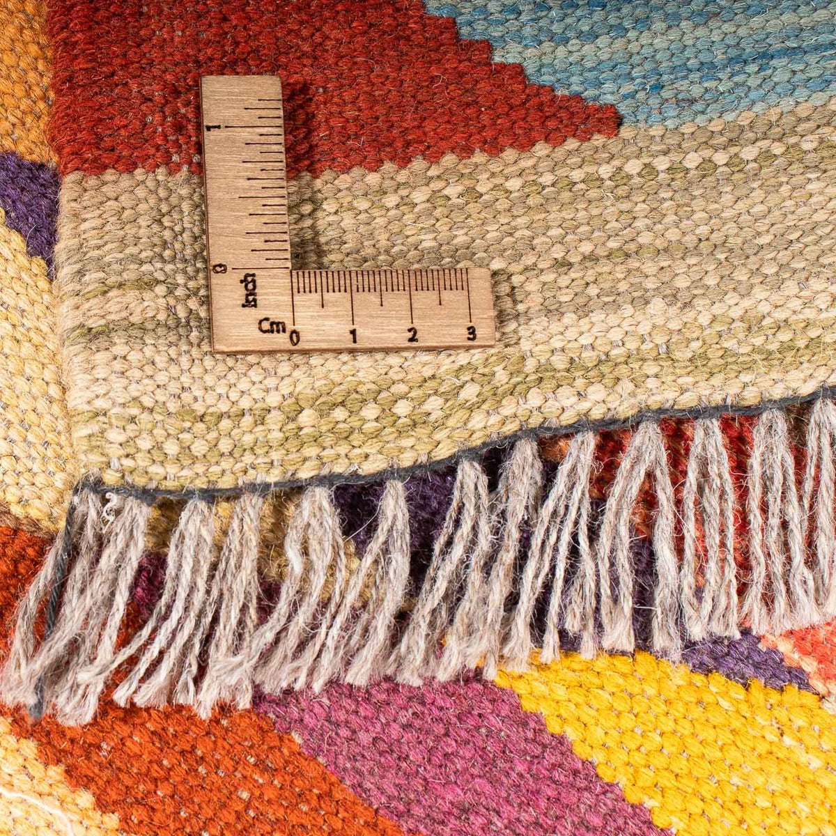 Kelim matta - trendig - 215 x 166 cm - flerfärgad