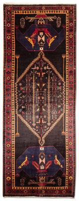 Runner Persisk matta - Nomadic - 411 x 143 cm - mörkblå
