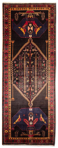 Runner Persisk matta - Nomadic - 411 x 143 cm - mörkblå