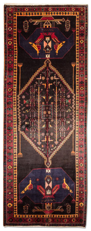 Runner Persisk matta - Nomadic - 411 x 143 cm - mörkblå
