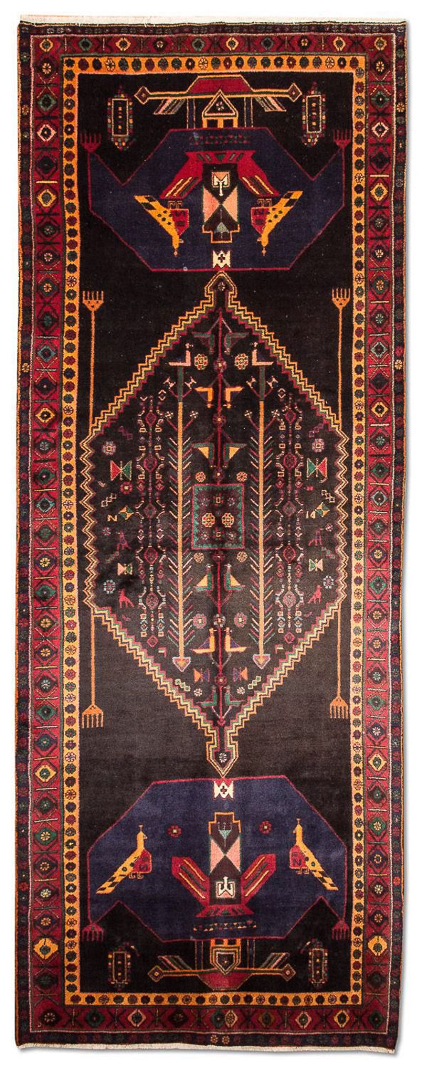 Runner Persisk matta - Nomadic - 411 x 143 cm - mörkblå