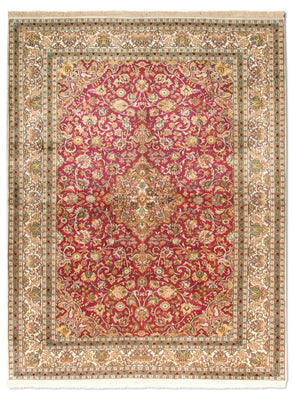 Sidenmatta - Kashmir Silk - 218 x 157 cm - röd