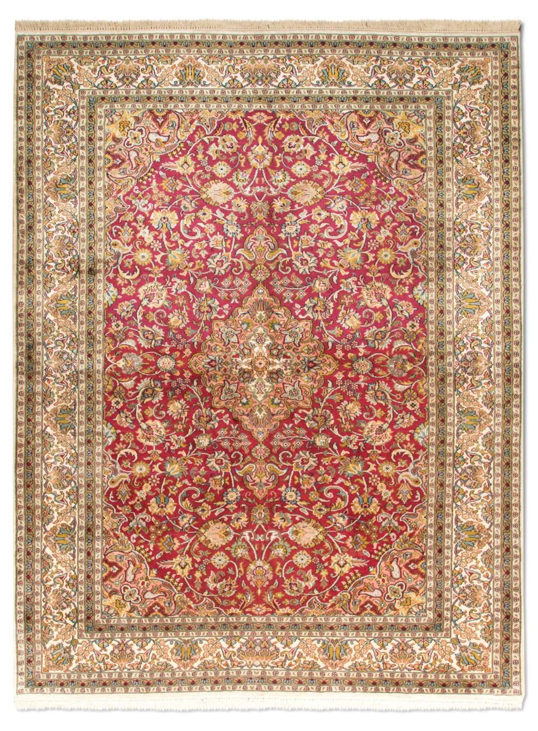 Sidenmatta - Kashmir Silk - 218 x 157 cm - röd