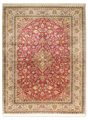 Sidenmatta - Kashmir Silk - 218 x 157 cm - röd