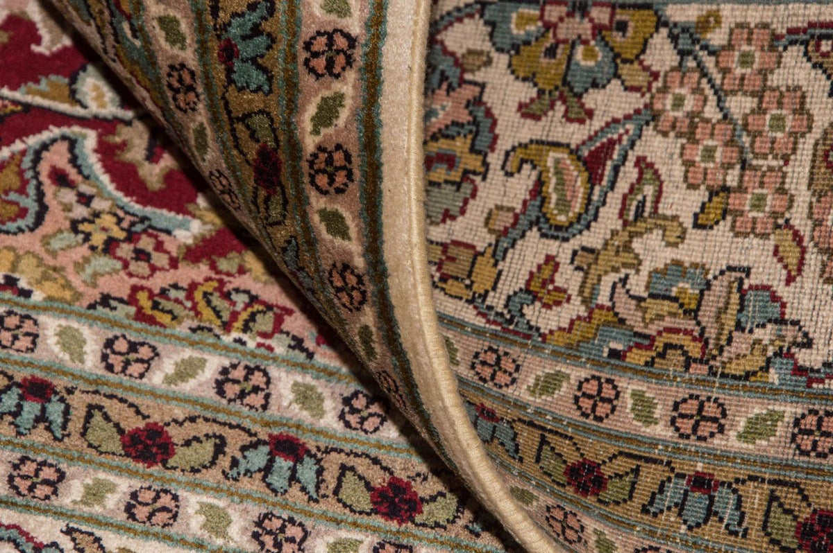 Sidenmatta - Kashmir Silk - 218 x 157 cm - röd