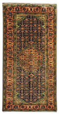 Runner Persisk matta - Nomadic - 284 x 143 cm - mörkblå