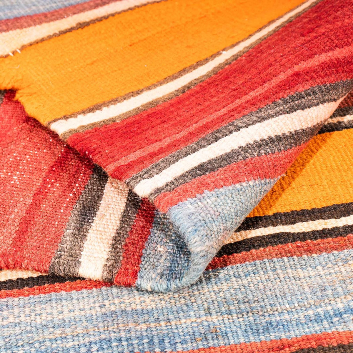 Kelim-matta - gammal - 155 x 135 cm - flerfärgad