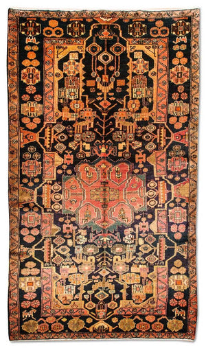 Persisk matta - Nomadic - 306 x 158 cm - mörkblå