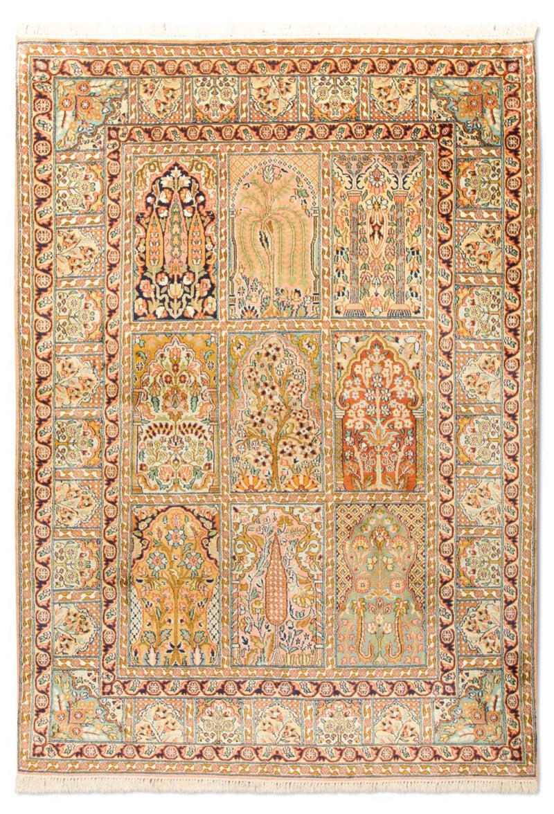 Sidenmatta - Kashmir Silk - 184 x 124 cm - flerfärgad