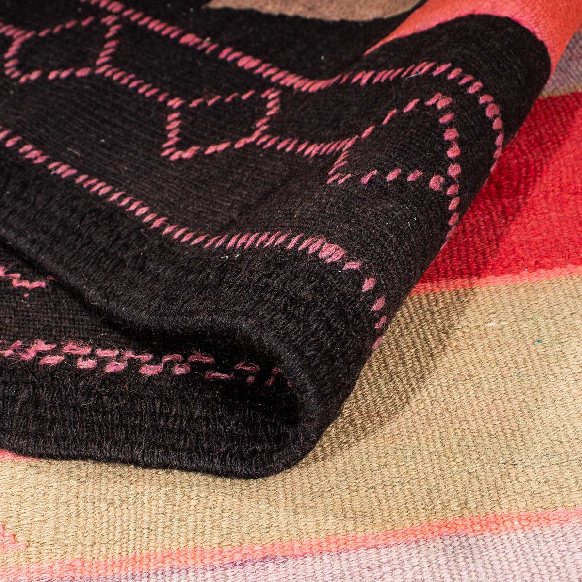 Runner Kelim-matta - gammal - 330 x 135 cm - flerfärgad