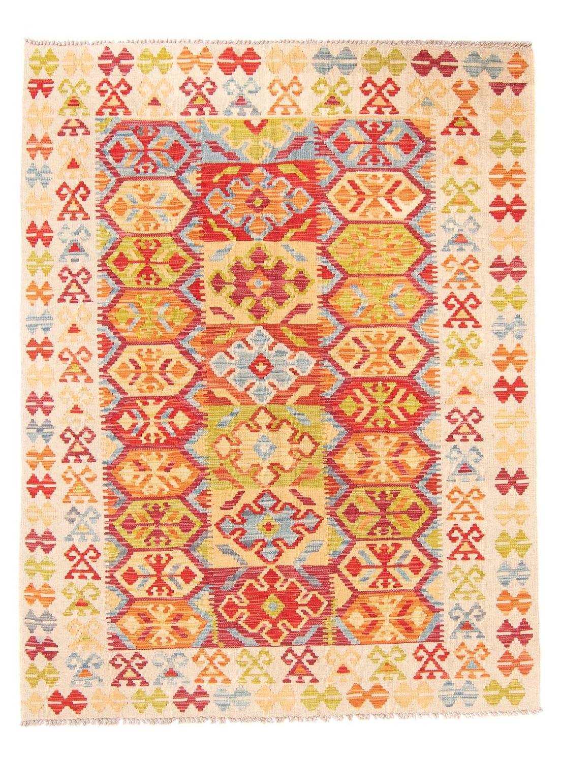 Kelim Carpet - Splash - 199 x 156 cm - flerfärgad