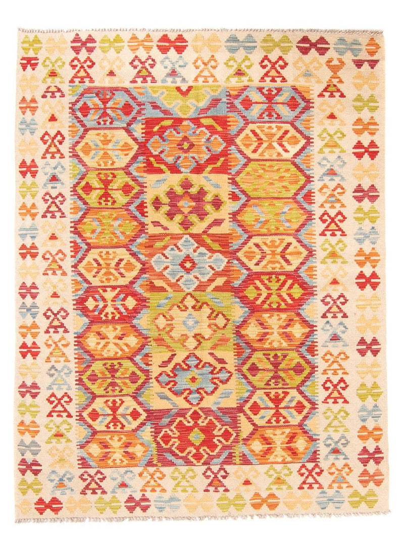 Kelim Carpet - Splash - 199 x 156 cm - flerfärgad