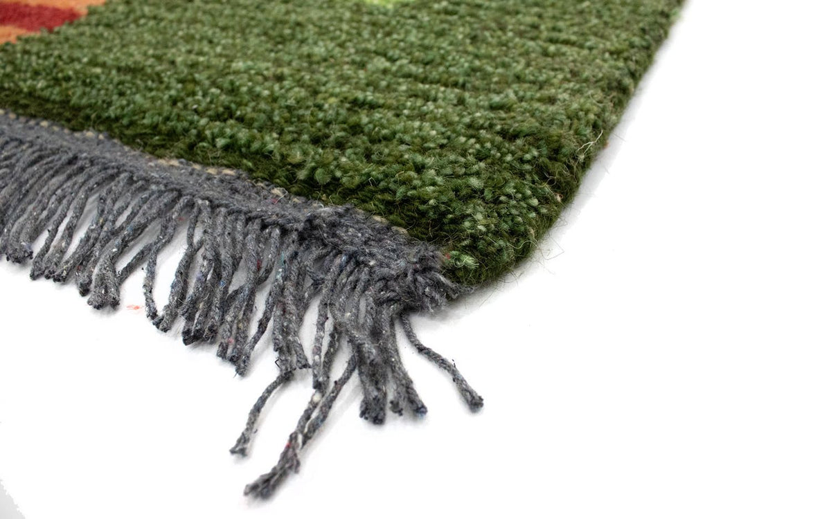 Nepal mattan - 140 x 70 cm - grön