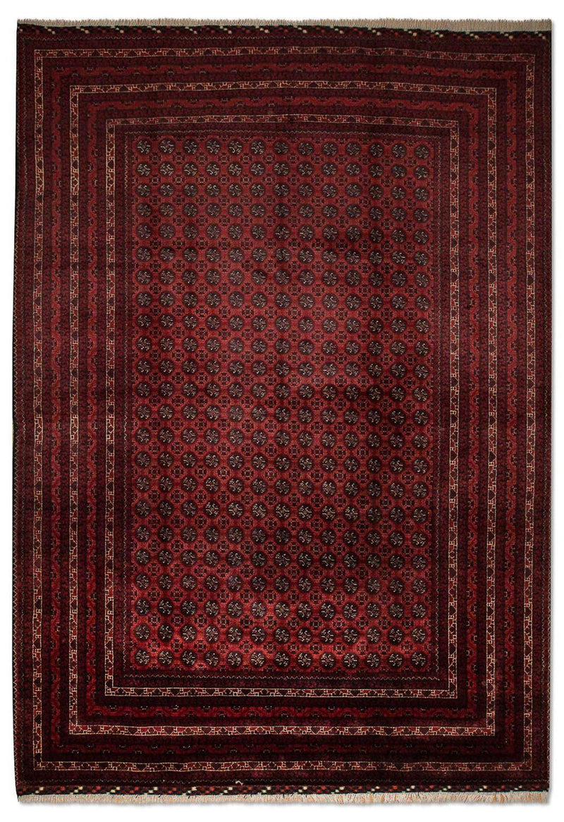 Afghansk matta - Bukhara - 299 x 195 cm - röd