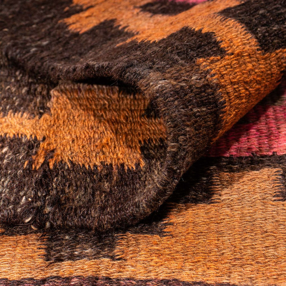 Runner Kelim-matta - gammal - 260 x 120 cm - flerfärgad