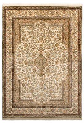 Sidenmatta - Kashmir Silk - 186 x 126 cm - beige