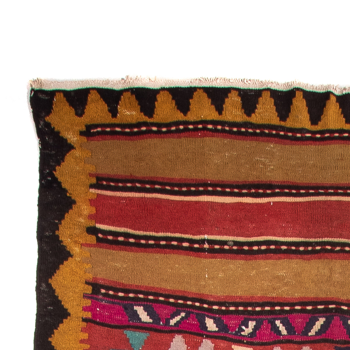 Runner Kelim-matta - gammal - 355 x 140 cm - flerfärgad