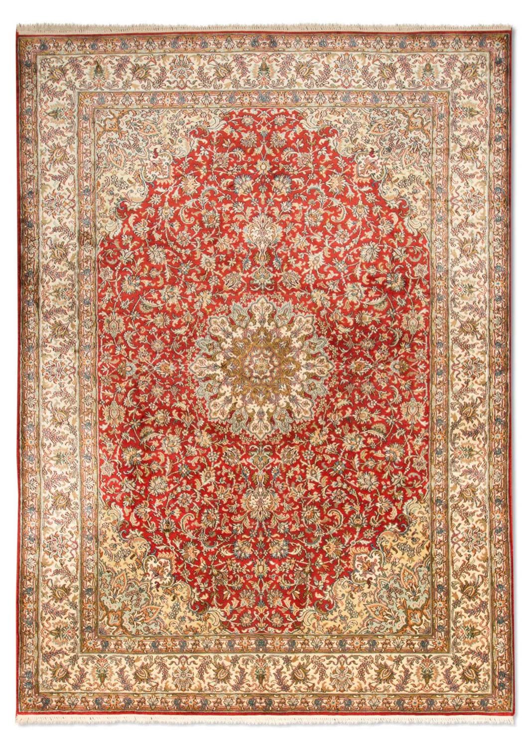Sidenmatta - Kashmir Silk - 218 x 156 cm - röd