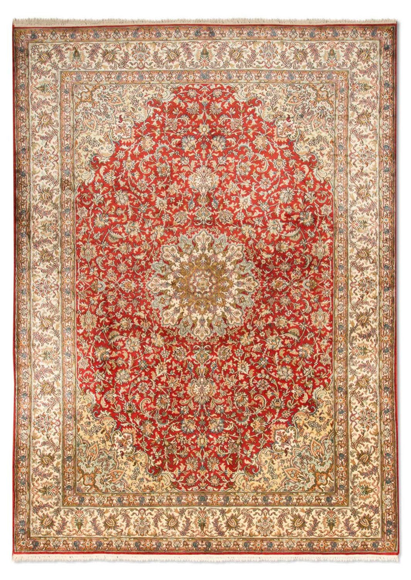 Sidenmatta - Kashmir Silk - 218 x 156 cm - röd