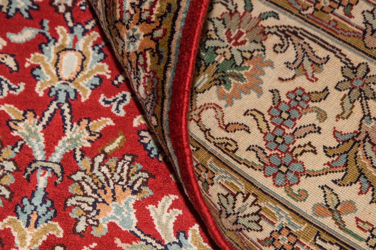 Sidenmatta - Kashmir Silk - 218 x 156 cm - röd