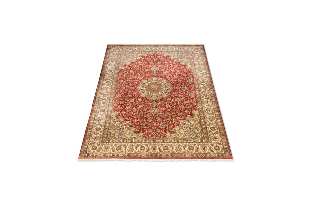 Sidenmatta - Kashmir Silk - 218 x 156 cm - röd