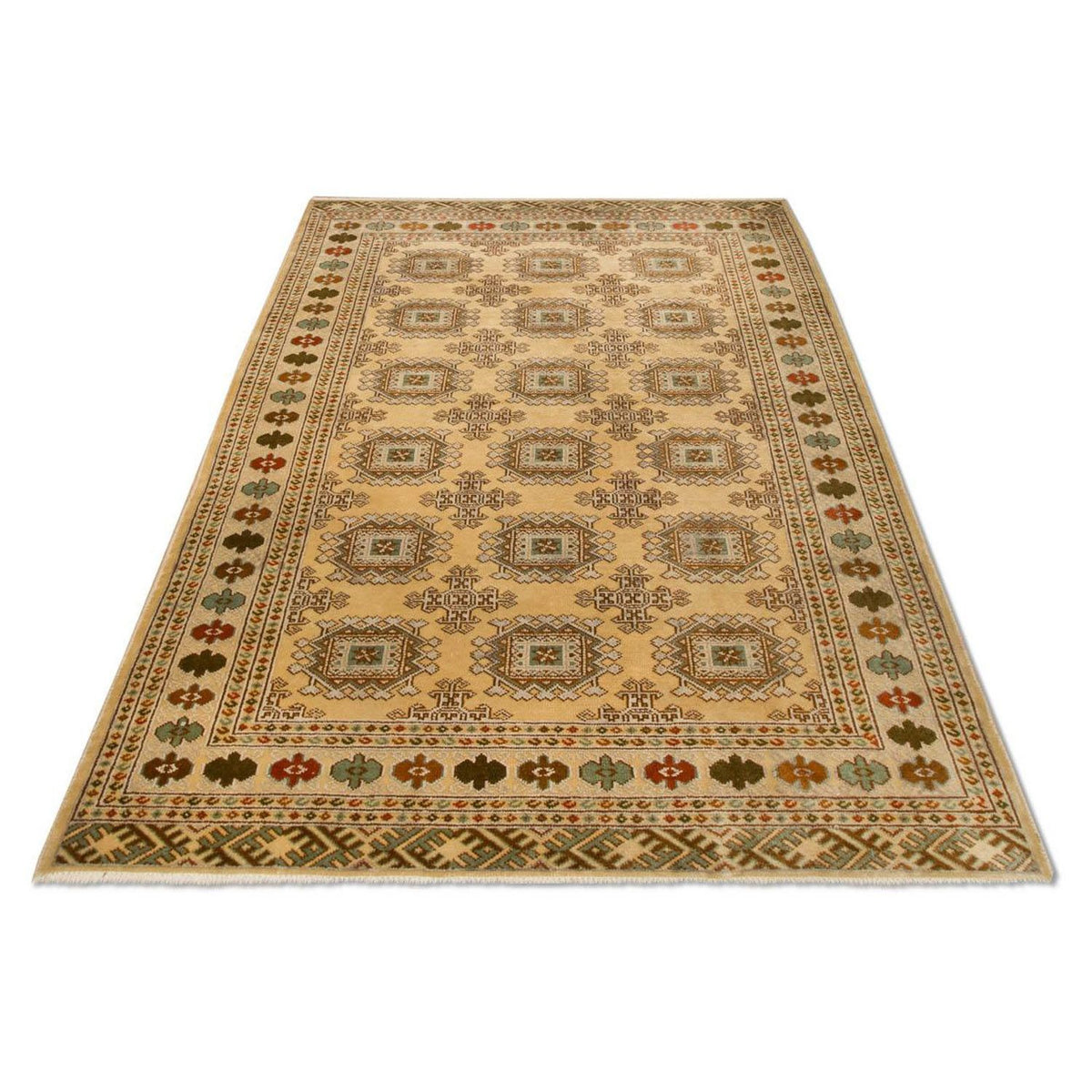 Turkaman-matta - 184 x 126 cm - beige