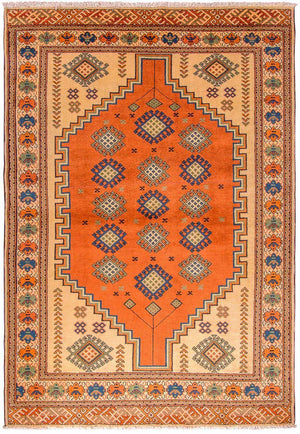 Turkaman-matta - 184 x 127 cm - orange