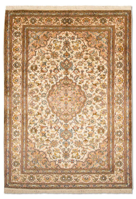 Sidenmatta - Kashmir Silk - 184 x 124 cm - beige