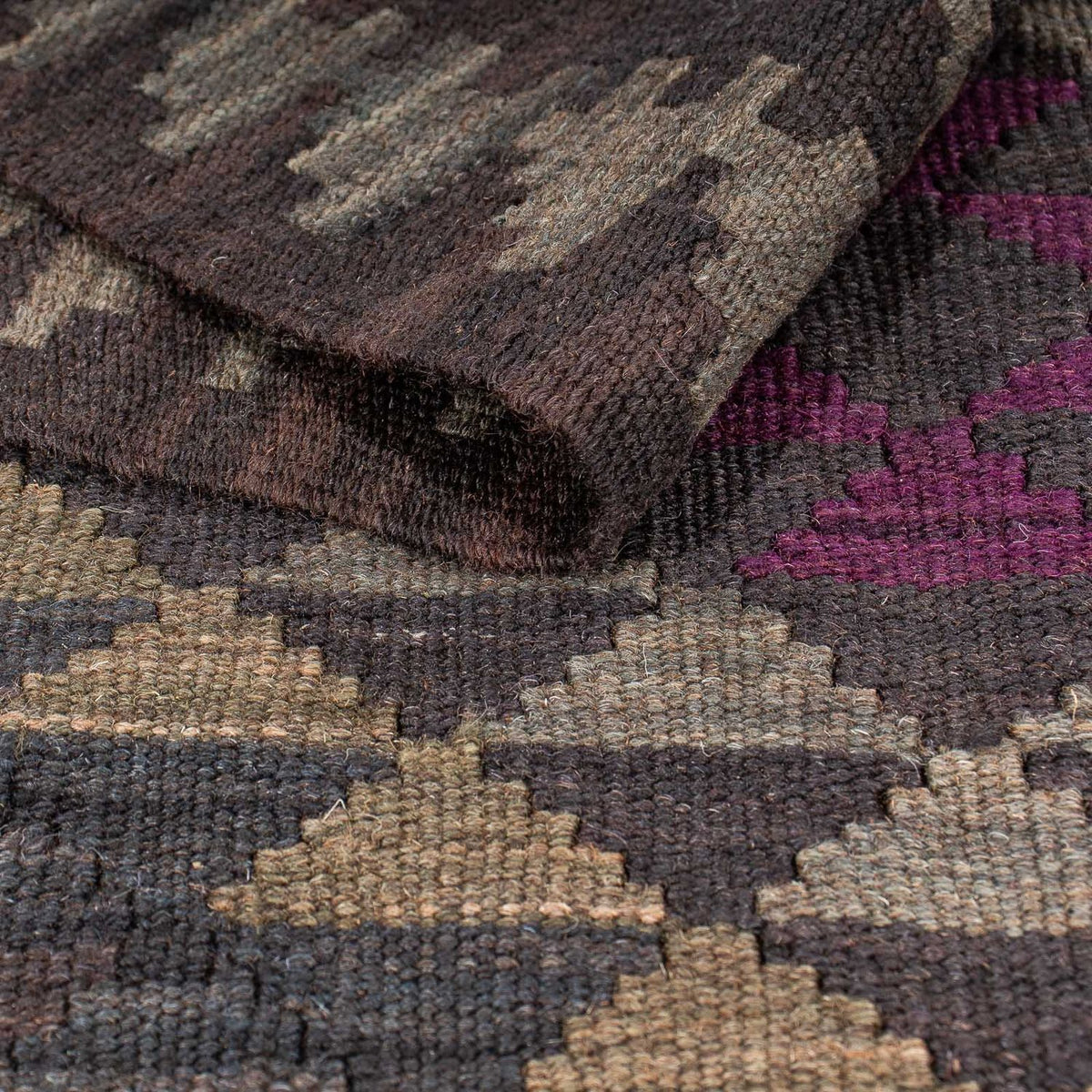 Kelim Carpet - orientalisk matta - 202 x 157 cm - flerfärgad